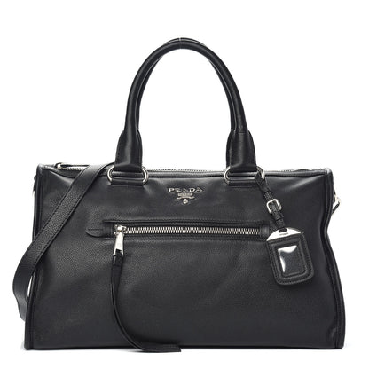 Prada Vitello Phenix Shopping Satchel Black 1 of 9