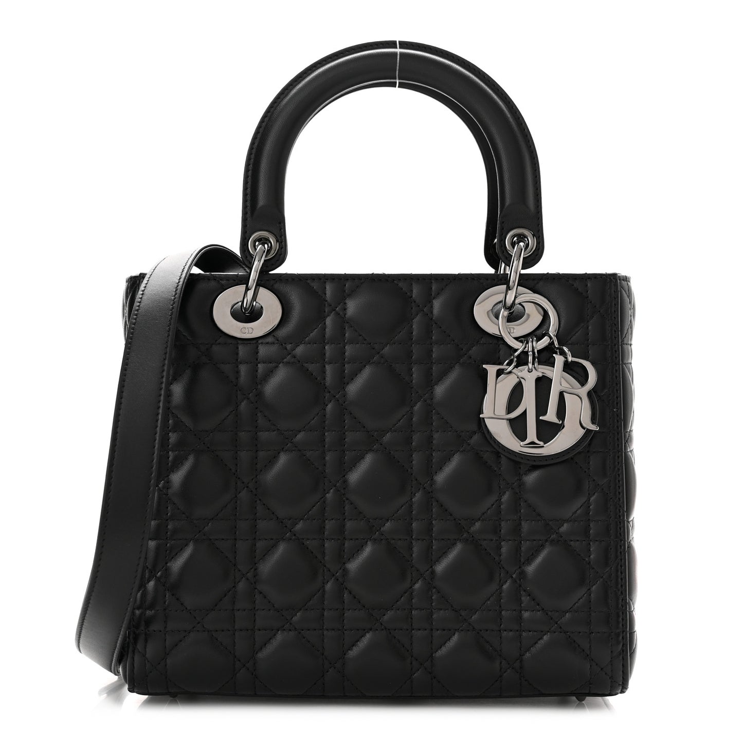 Lambskin Cannage Medium Lady Dior Black