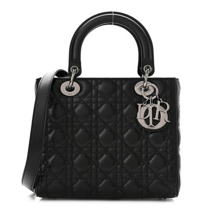 Christian Dior Lambskin Cannage Medium Lady Dior Black 1 of 11