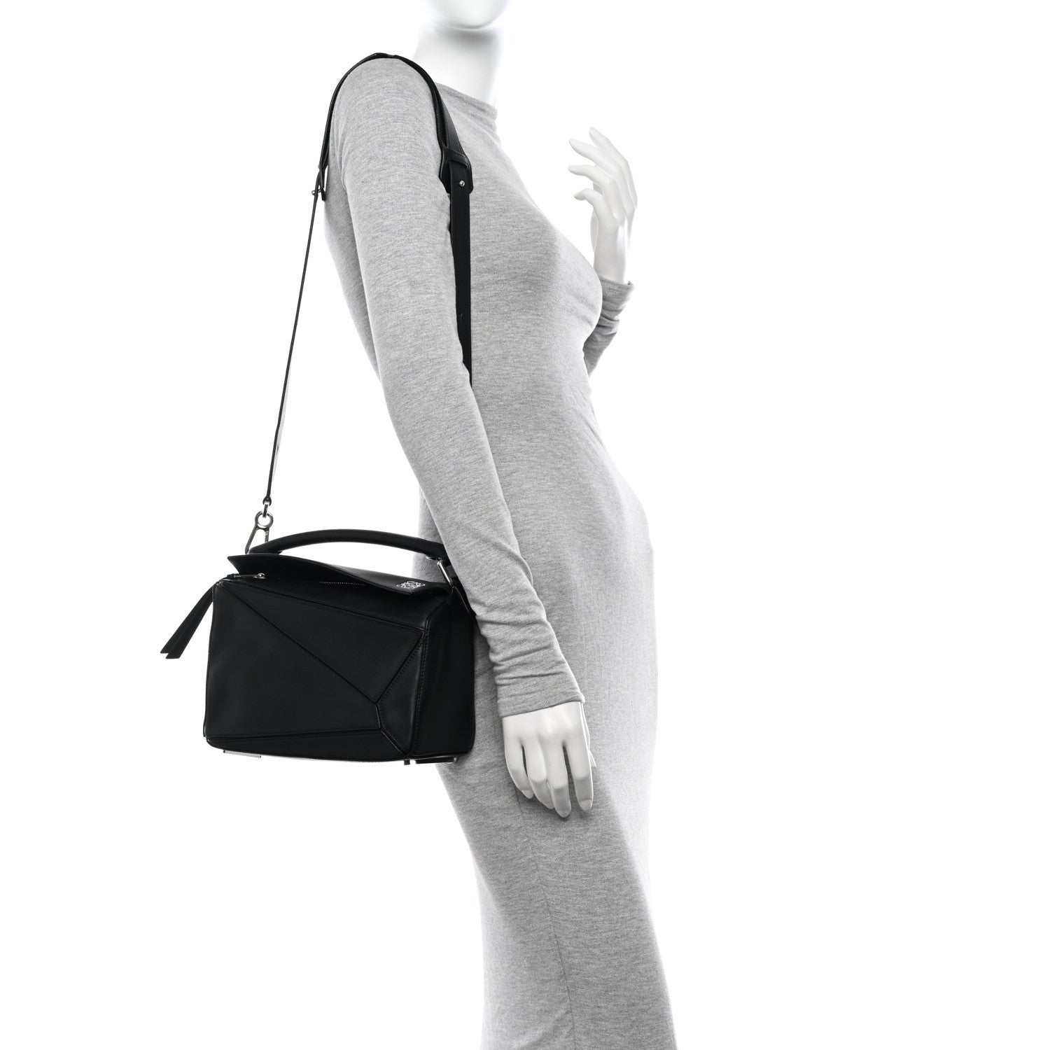 Loewe Calfskin Small Puzzle Bag Black 2 of 10