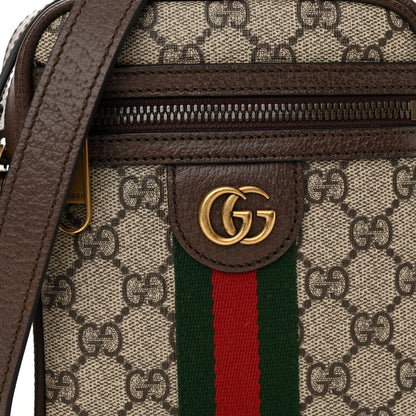 Gucci GG Supreme Monogram Web Mini Ophidia Messenger Brown 8 of 10