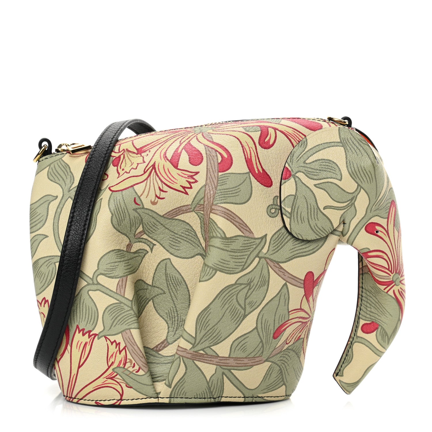 Loewe Calfskin Printed Mini Elephant Crossbody Bag Green 1 of 11