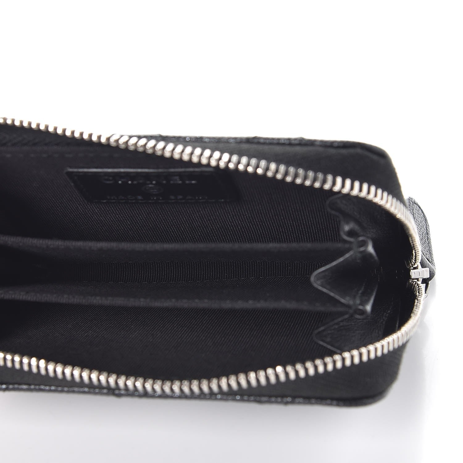 Chanel Iridescent Caviar Quilted Zip Coin Purse Black 5 of 8