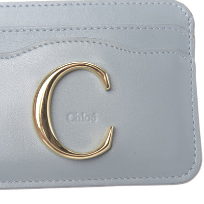Chloe Calfskin C Card Holder Faded Blue 6 of 8