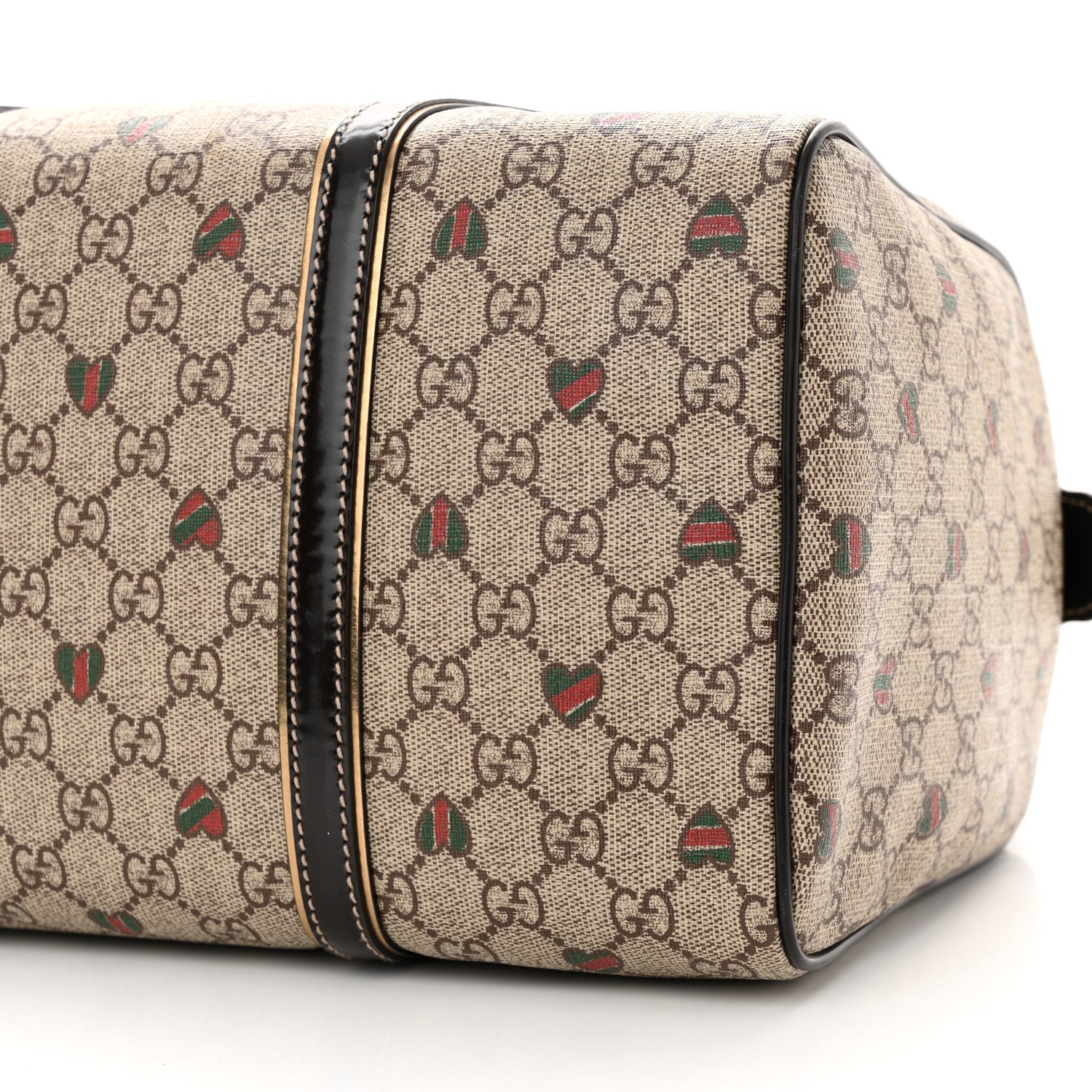 Gucci GG Plus Monogram Hearts Medium Joy Boston Dark Brown 10 of 14