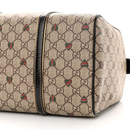 Gucci GG Plus Monogram Hearts Medium Joy Boston Dark Brown 10 of 14