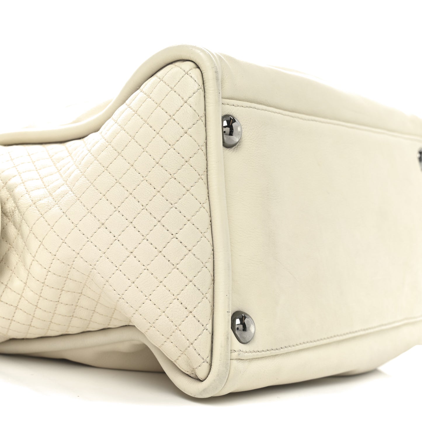 Calfskin Small CC Bowler White