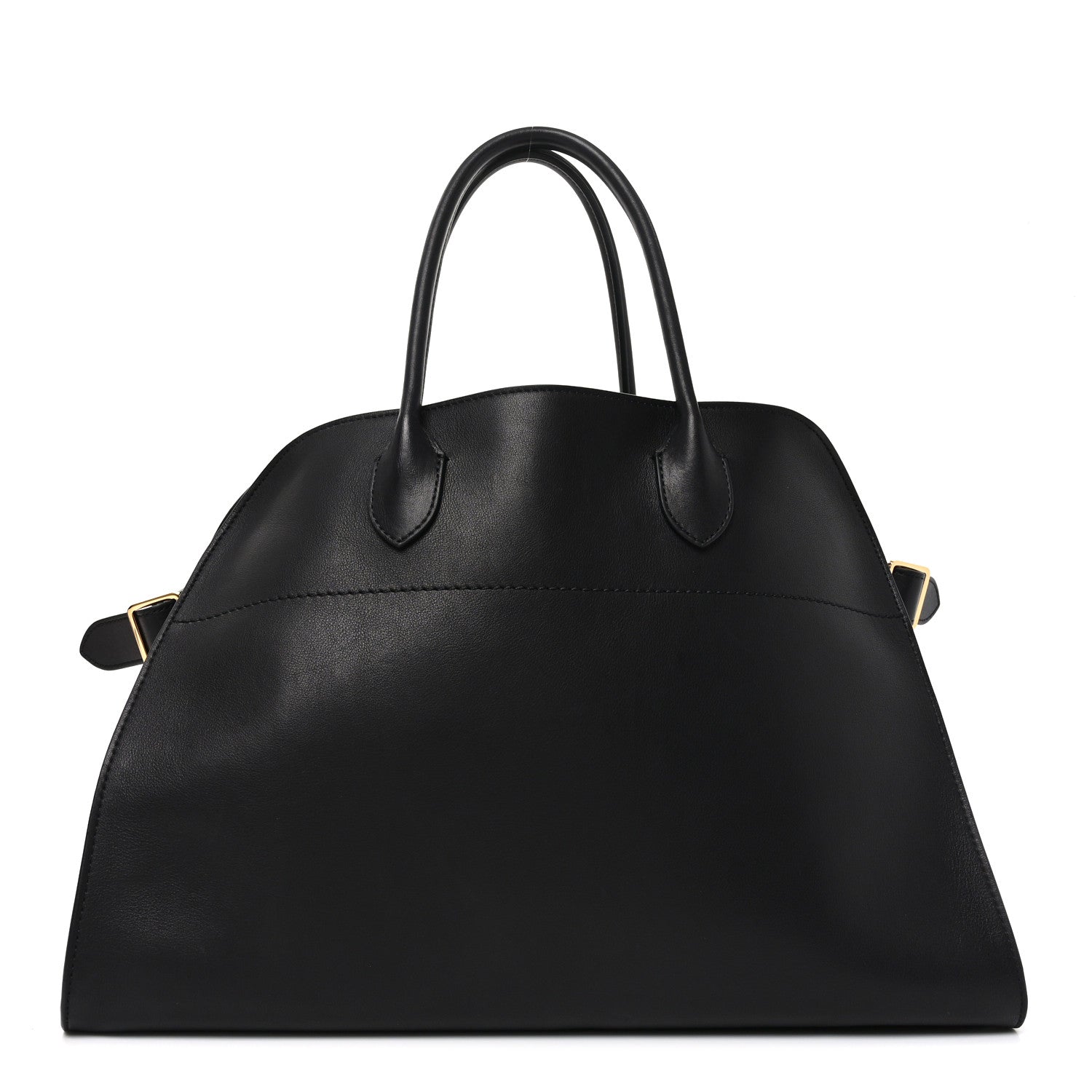 The Row Polished Saddle Calfskin Soft Margaux 15 Black 1 of 8