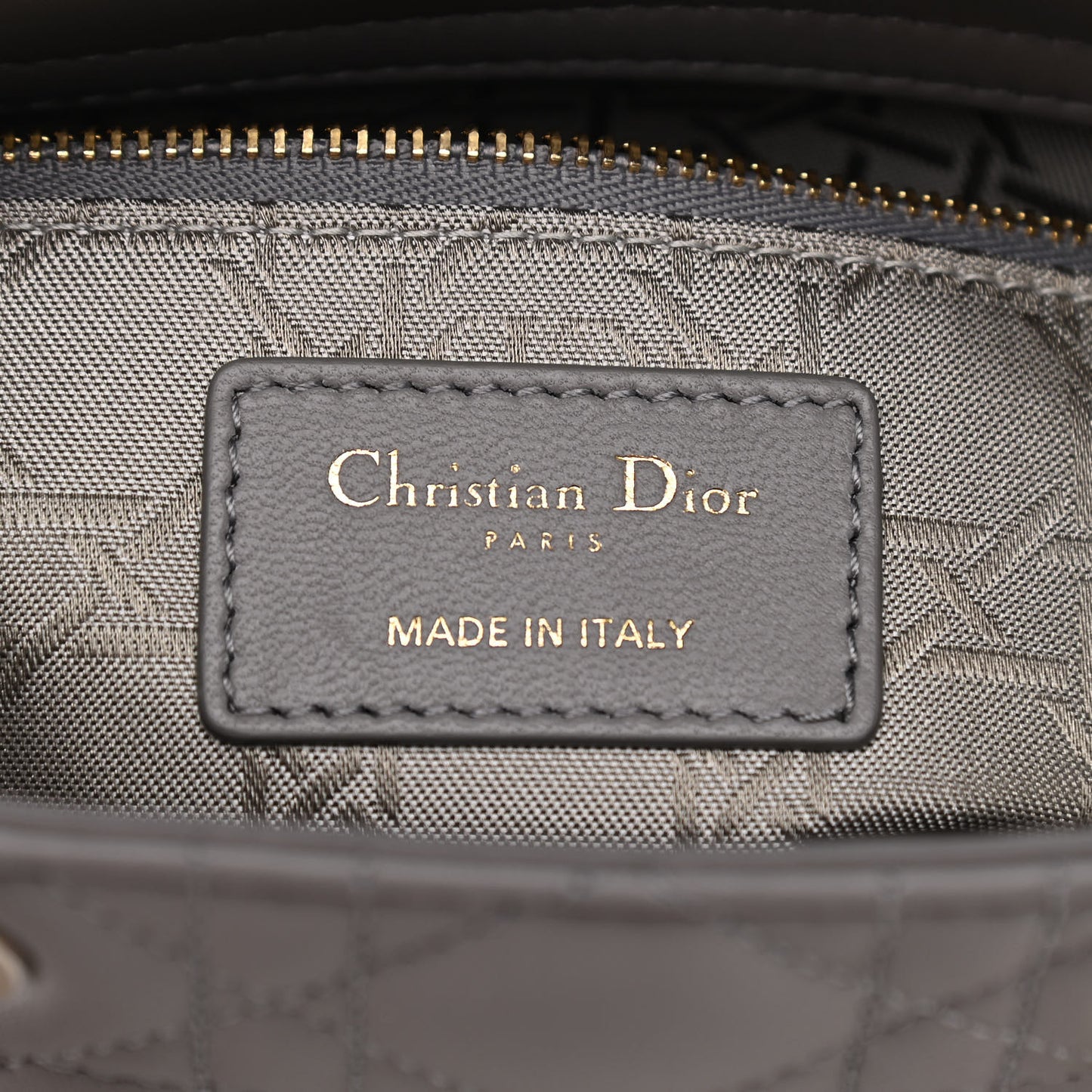 Lambskin Cannage Small My ABCDior Lady Dior Grey
