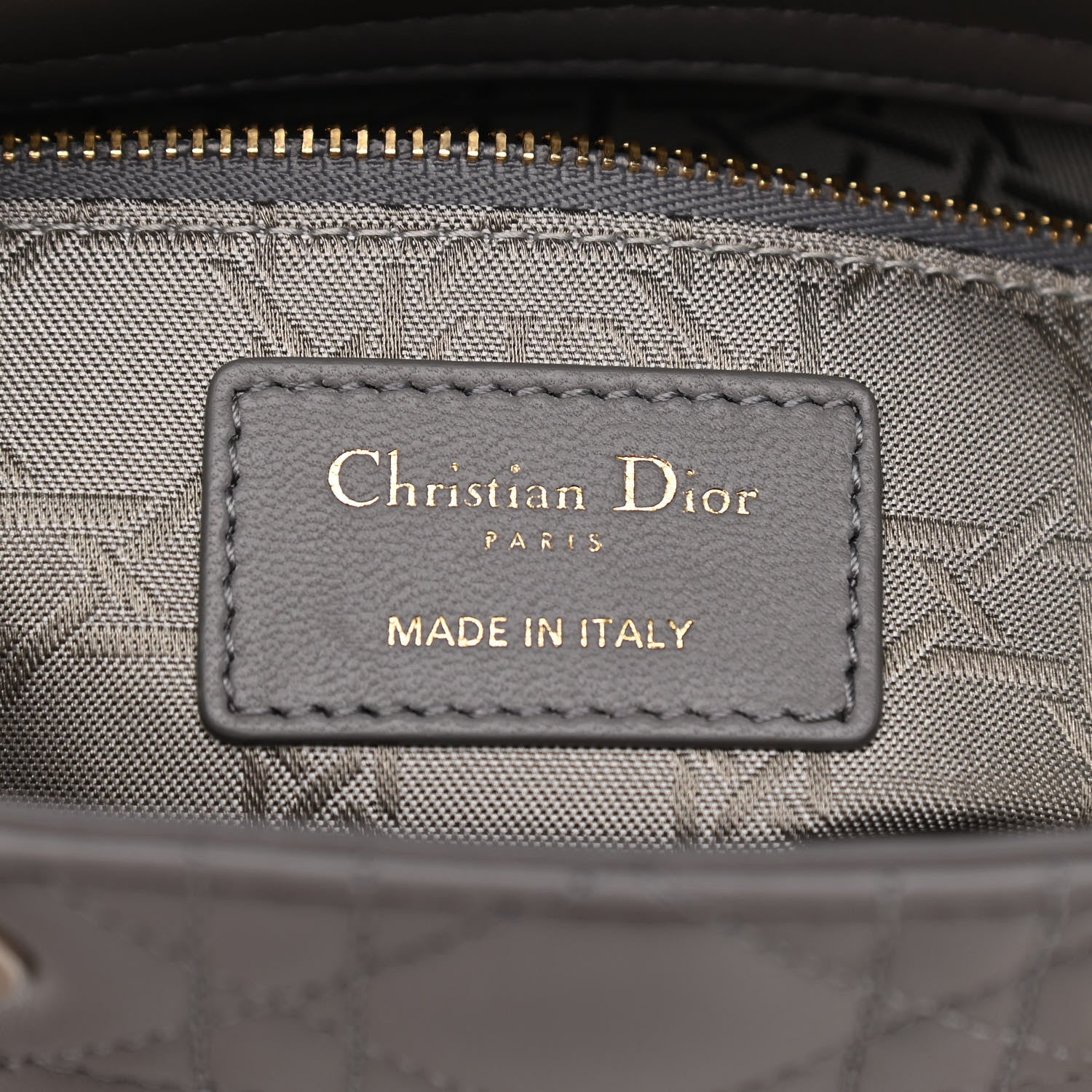 Christian Dior Lambskin Cannage Small My ABCDior Lady Dior Grey 6 of 9