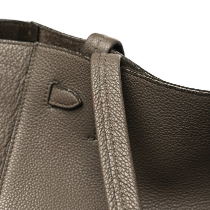 Celine Soft Grained Calfskin Small Belt Cabas Phantom Taupe 13 of 13