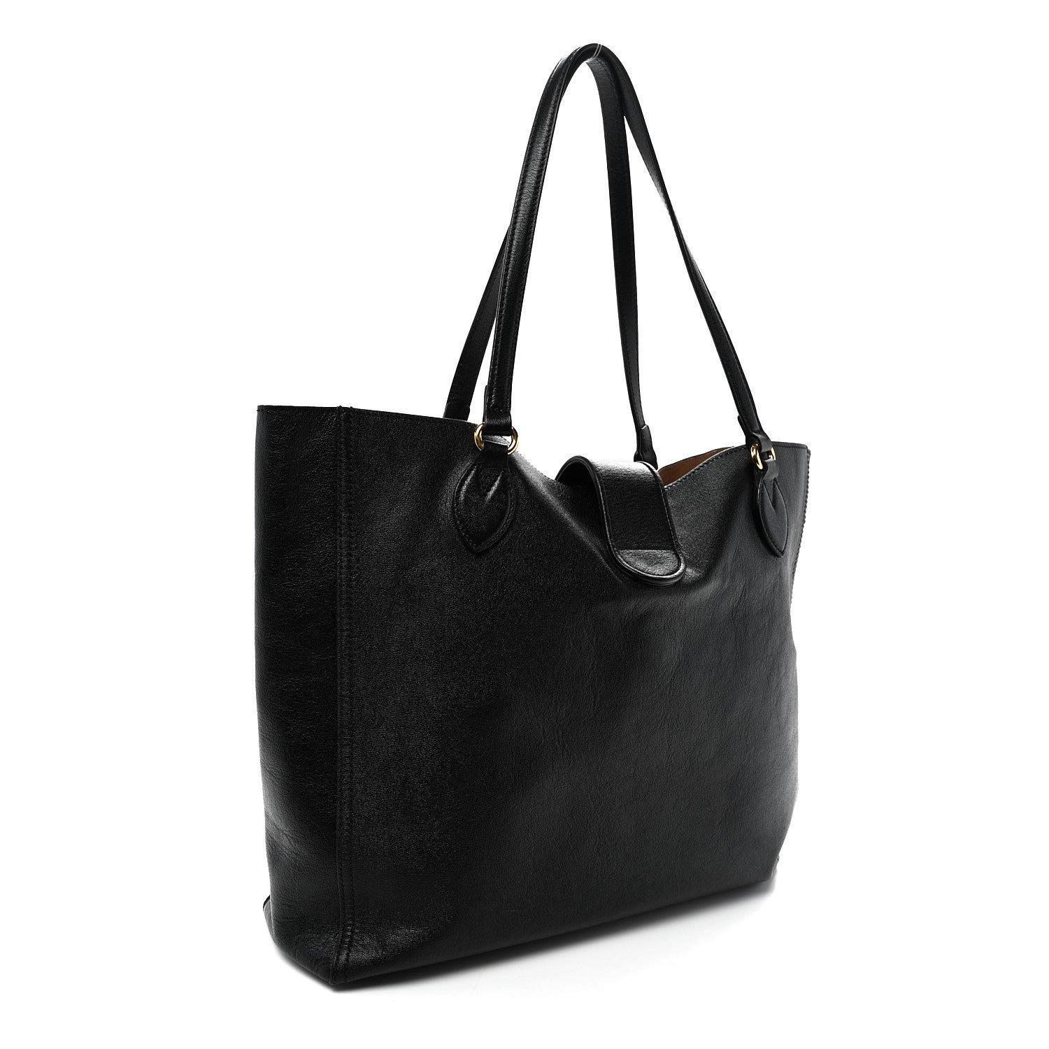 Gucci New Sakai Calfskin Lux Medium Dahlia Tote  Black 4 of 12