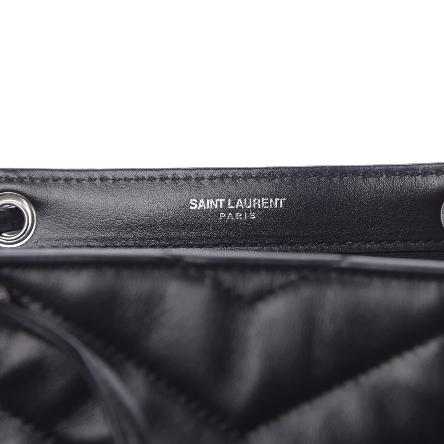 Saint Laurent Calfskin Y Quilted Monogram Small Loulou Backpack Black 6 of 10