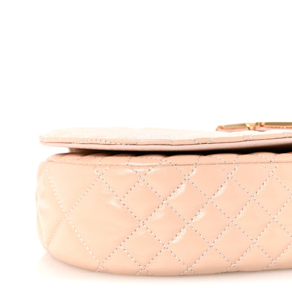 Versace Patent Quilted Greca Goddess Shoulder Bag Light Pink 8 of 10