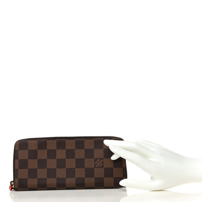 Louis Vuitton Damier Ebene Clemence Wallet Cherry 2 of 9