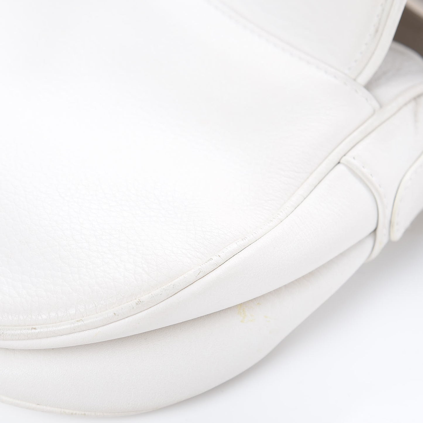 Calfskin Embroidered Romantic Flowers Saddle Bag White