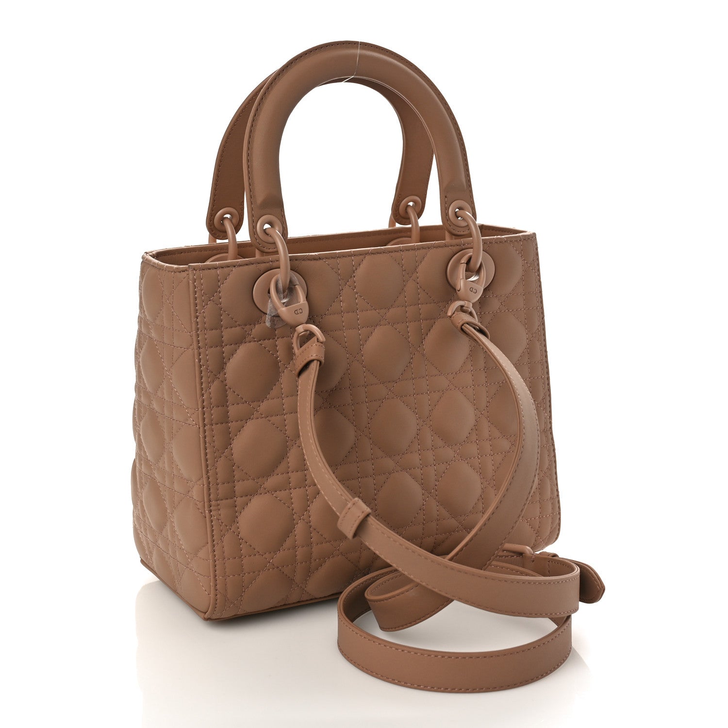Christian Dior Ultra Matte Calfskin Cannage Medium Lady Dior Beige 3 of 8