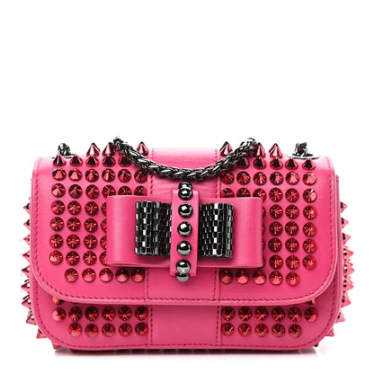 Christian Louboutin Calfskin Spiked Sweety Charity Crossbody Bag Pink 1 of 9