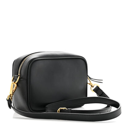 Fendi Vitello Century FF 1974 Embossed Mini Camera Case Black 3 of 11