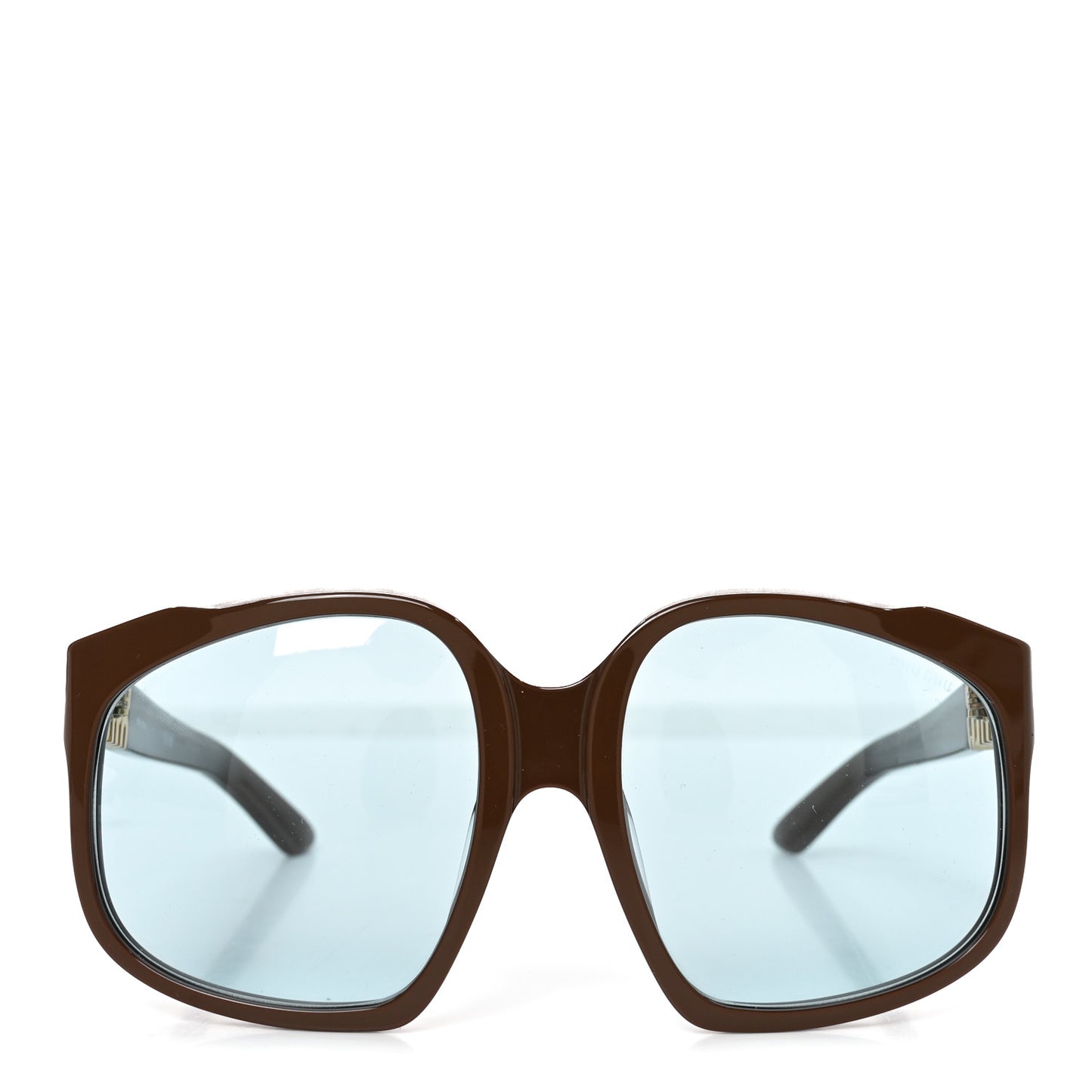 Acetate Square Sunglasses SMU A07 Brown