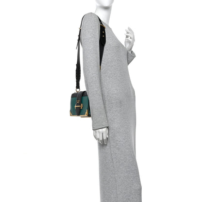 Prada City Calf Saffiano Cahier Bag Biliardo Black 2 of 10