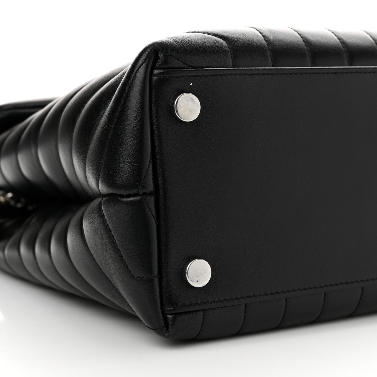 Saint Laurent Calfskin Y Quilted Monogram Large Loulou Chain Satchel Black 9 of 11