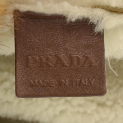 Prada Suede Shearling Mink Fur Crocodile Shoulder Bag 6 of 8