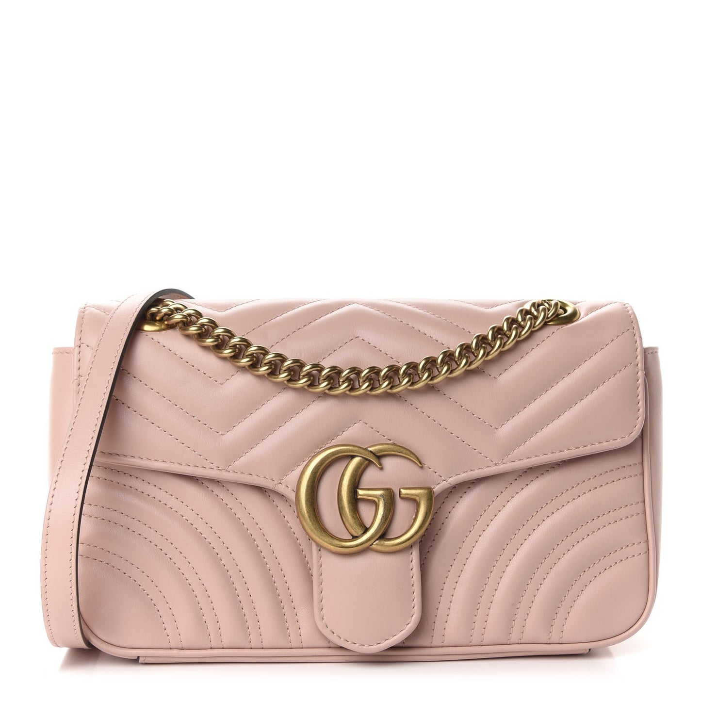 Calfskin Matelasse Small GG Marmont Shoulder Bag Perfect Pink
