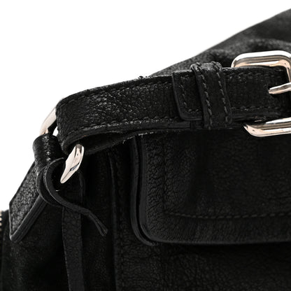 Prada Cervo Antik Easy A Foldover Pushlock Flap Shoulder Bag Black 14 of 15