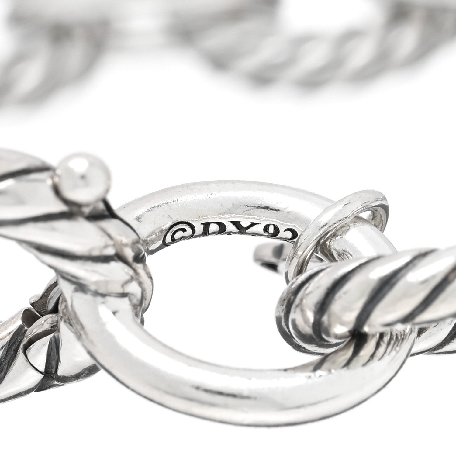 David Yurman Sterling Silver 10mm Medium Oval Link Bracelet 3 of 3