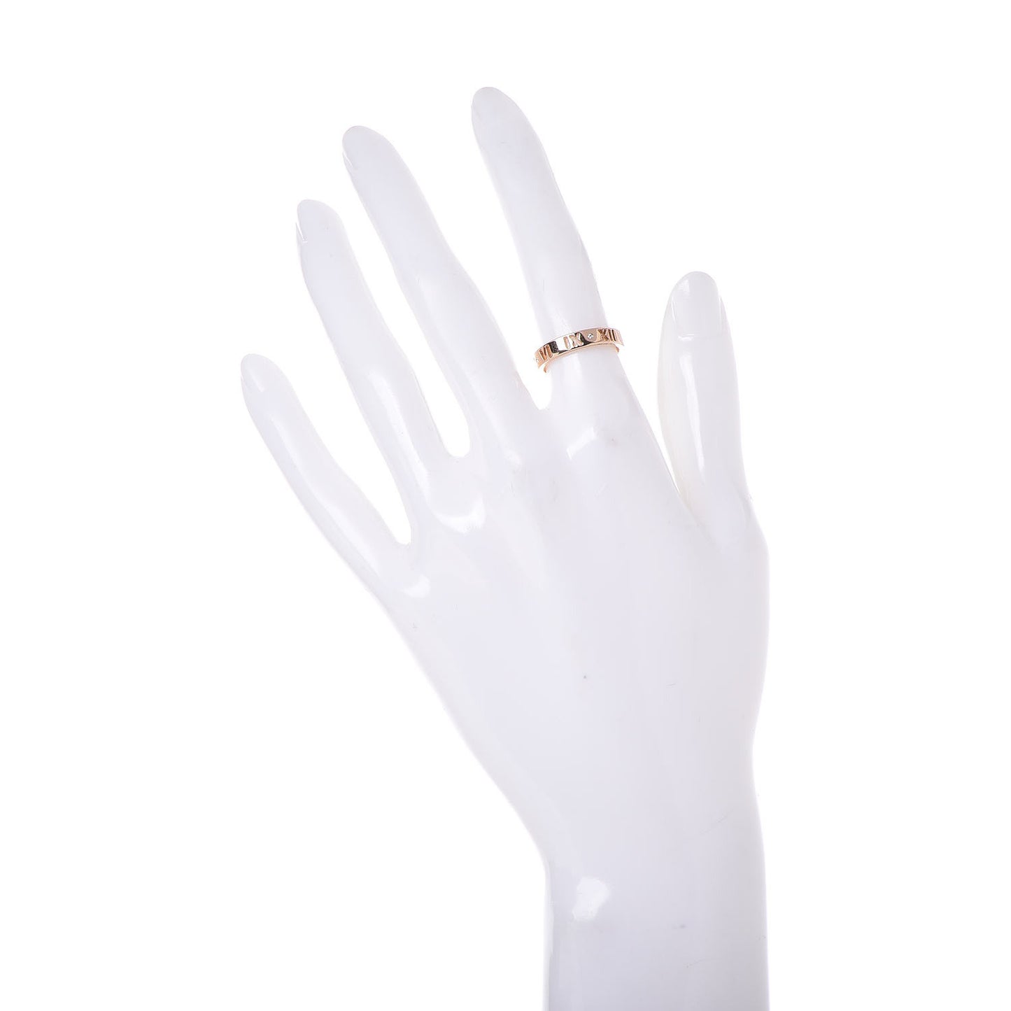 18K Rose Gold Diamond Atlas Pierced Ring 49 4.75