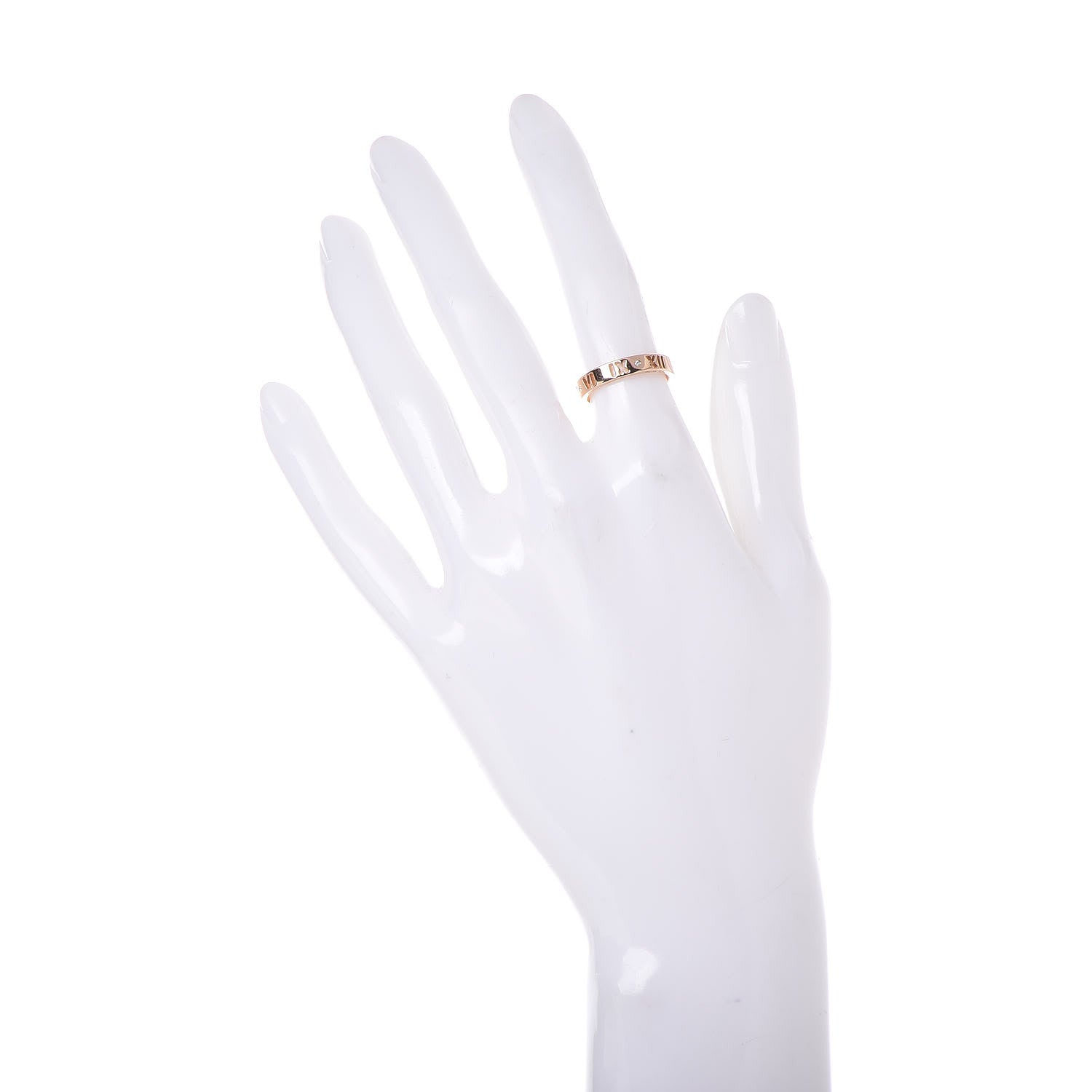Tiffany 18K Rose Gold Diamond Atlas Pierced Ring 49 4.75 2 of 4