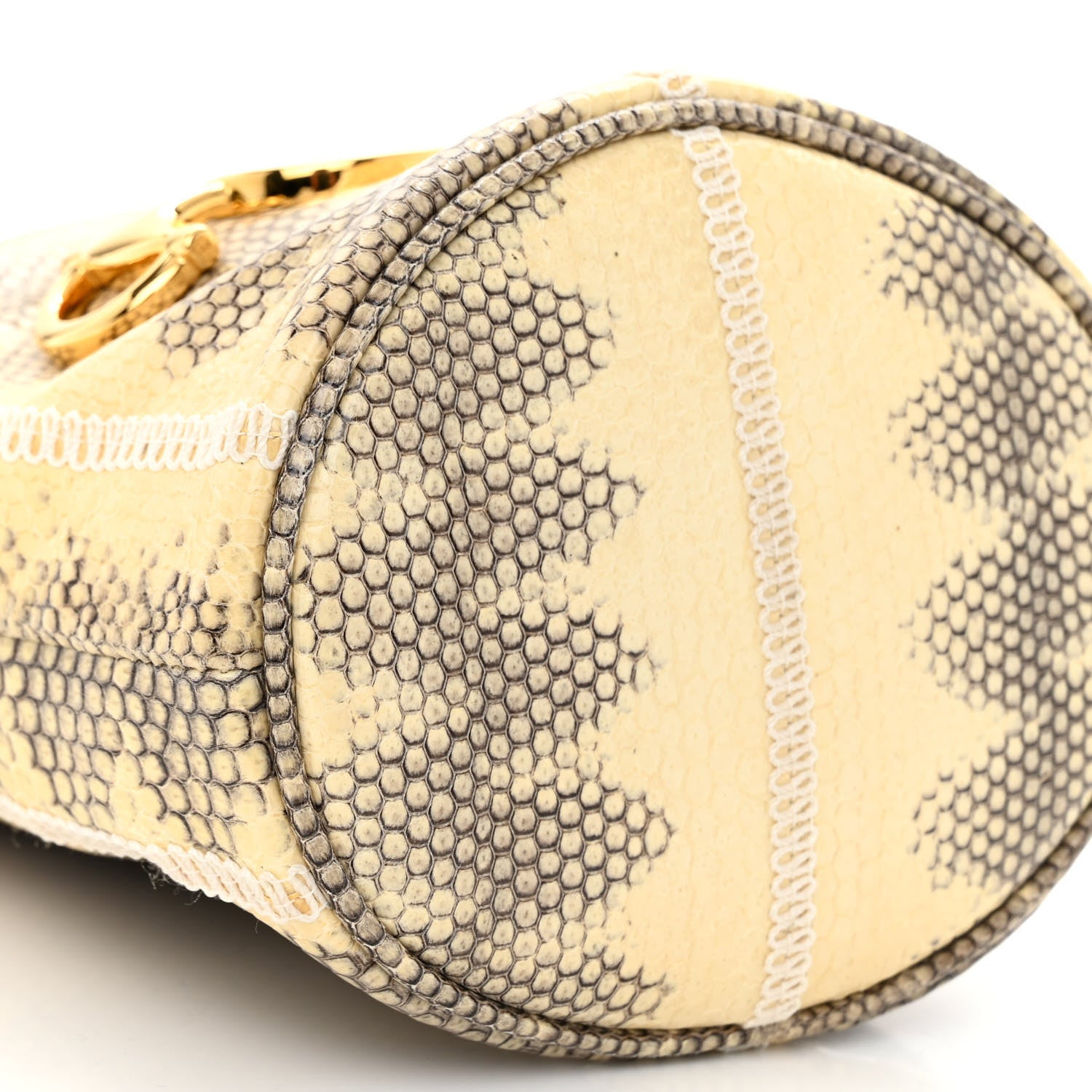 Gucci Snakeskin Mini Zumi Bucket Bag Grey 9 of 10