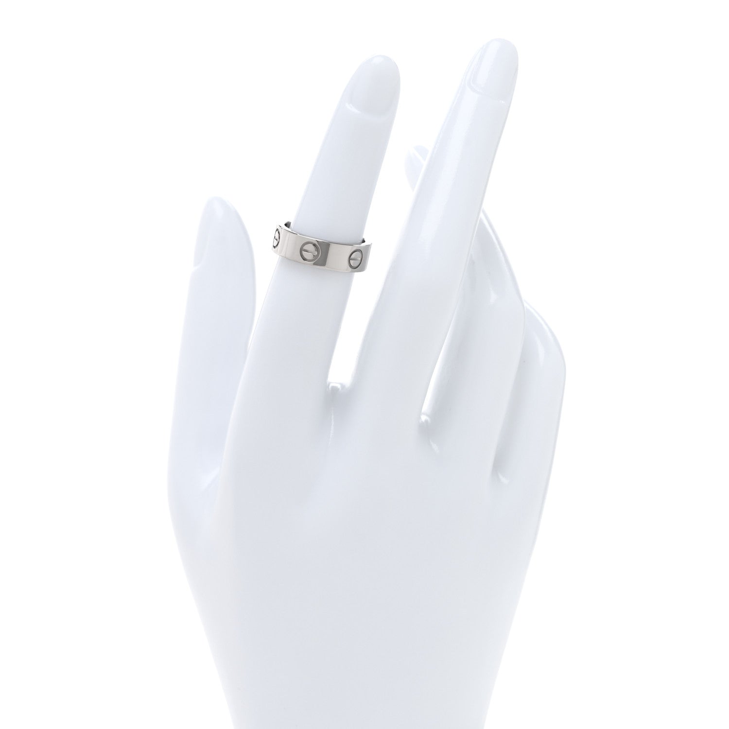 Cartier 18K White Gold 5.5mm LOVE Ring 50 5.25 2 of 4