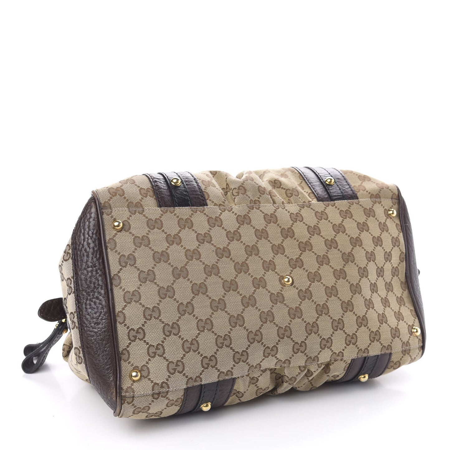 Monogram Medium Interlocking Icon Tote Dark Brown