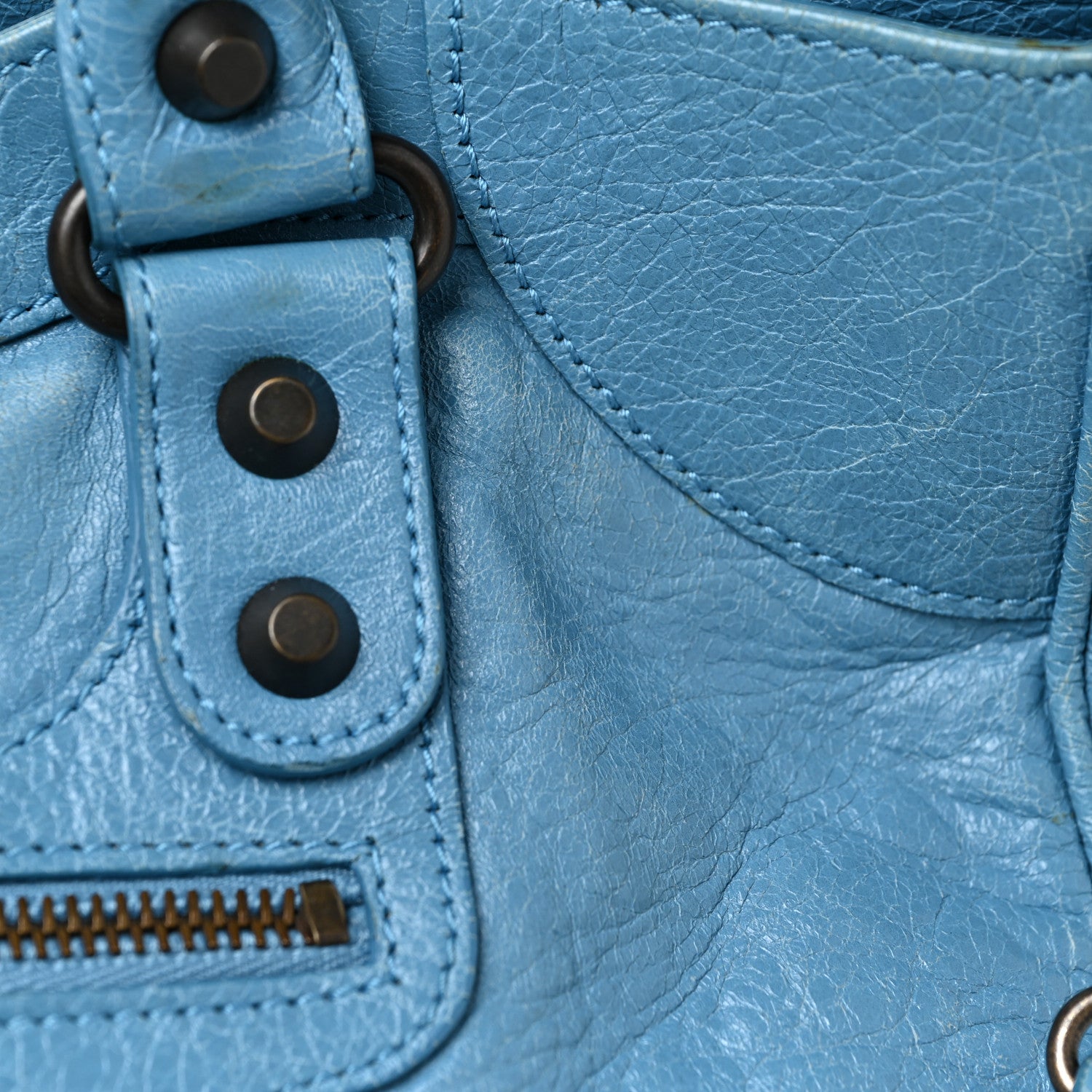 Balenciaga Agneau Classic Hardware Velo Bleu Indigo 16 of 17
