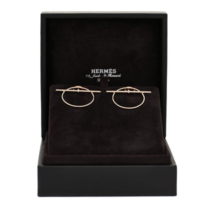 Hermes 18K Rose Gold PM Loop Earrings 6 of 6