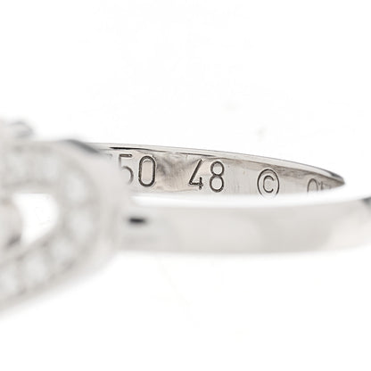 Cartier 18K White Gold Diamond Small Hearts and Symbols Ring 48 4.5 5 of 7