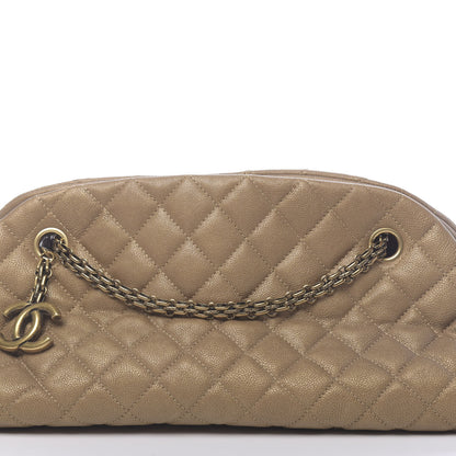 Chanel Metallic Calfskin Quilted Medium Just Mademoiselle Gold 8 of 10