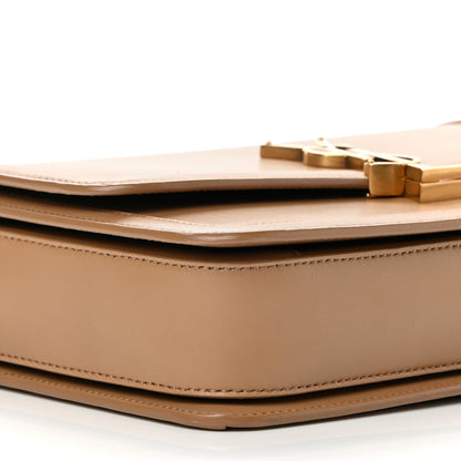 Saint Laurent Box Calfskin Monogram Medium Solferino Satchel Natural Tan 8 of 13