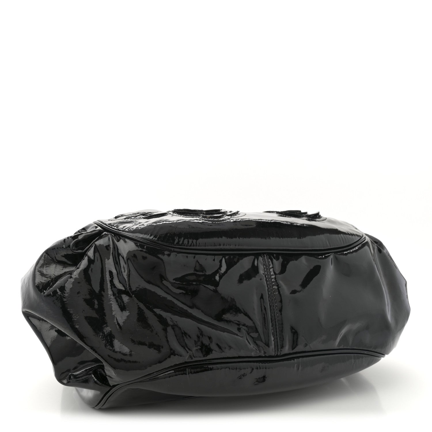 Chanel Patent Camellia Shoulder Bag Black 4 of 12