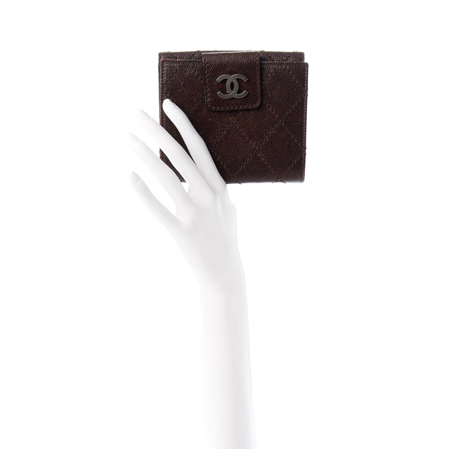 Chanel Caviar Wallet Dark Brown 2 of 8