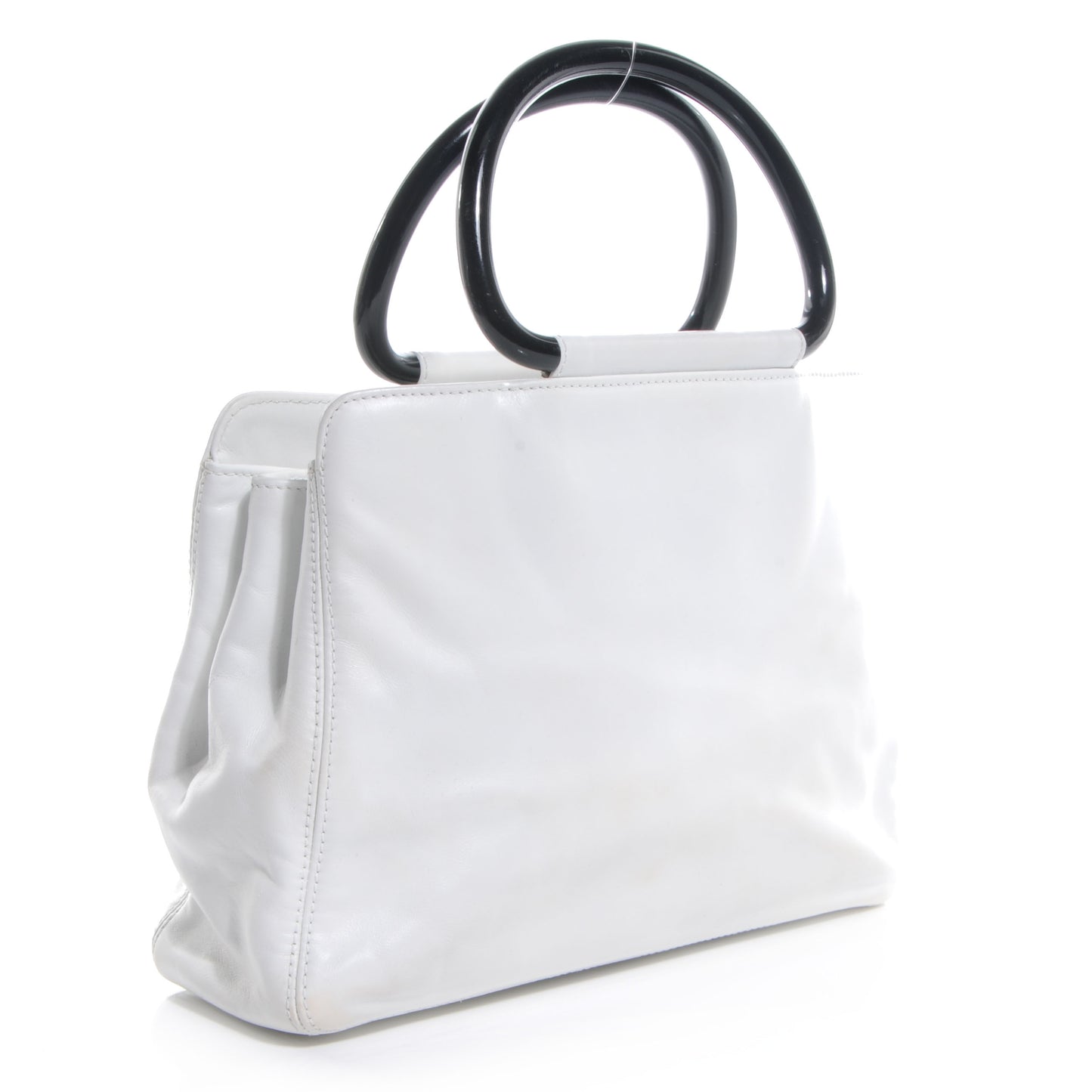 Lambskin CC Handle Tote White