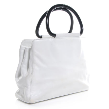 Chanel Lambskin CC Handle Tote White 3 of 9