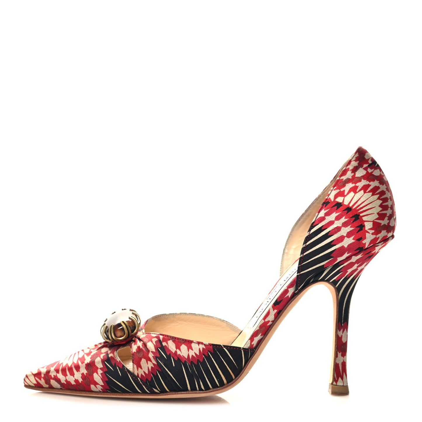 Satin Ruby Cutout d'Orsay Pump 36 Mulitcolor 36 Red