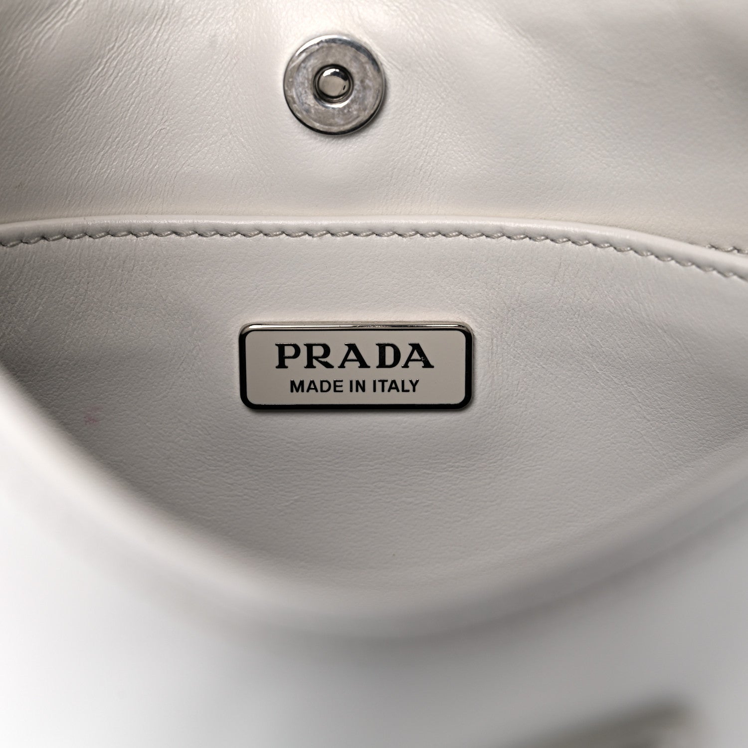 Prada Spazzolato Cleo Shoulder Bag White 6 of 20
