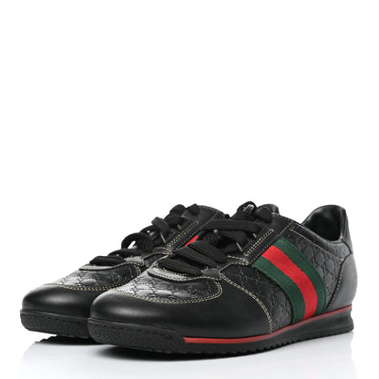 Gucci Guccissima Web Sneakers 35.5 Black 3 of 12