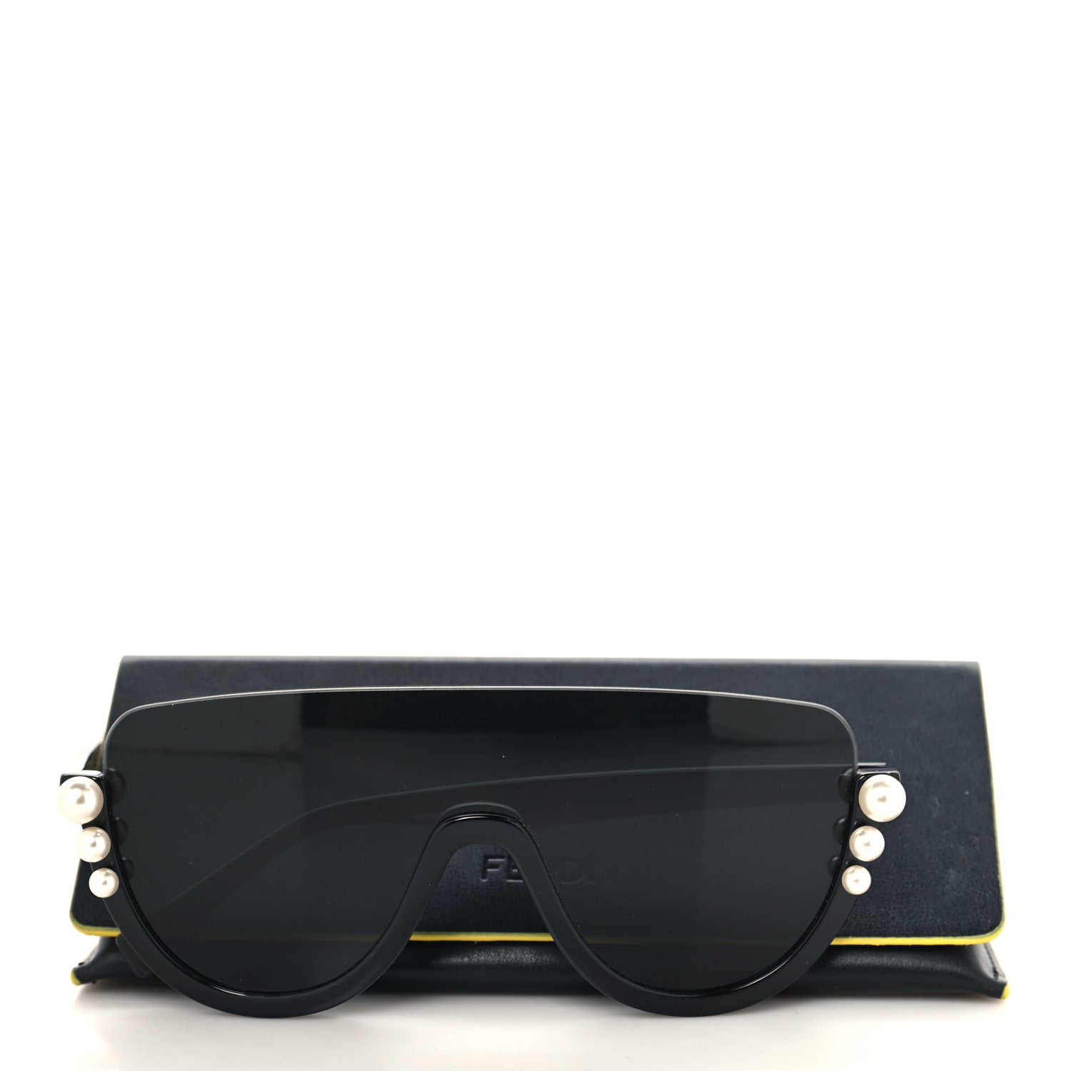 Fendi Acetate Pearl Sunglasses FF 0296/S Black 7 of 7
