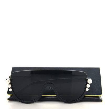 Fendi Acetate Pearl Sunglasses FF 0296/S Black 7 of 7