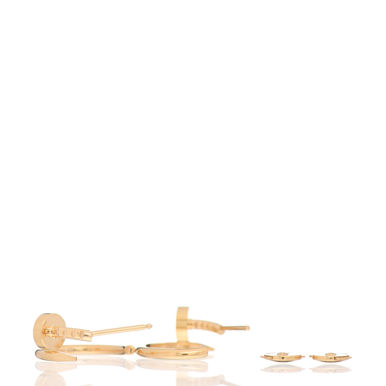 Cartier 18K Yellow Gold Juste Un Clou Hoop Earrings 3 of 4